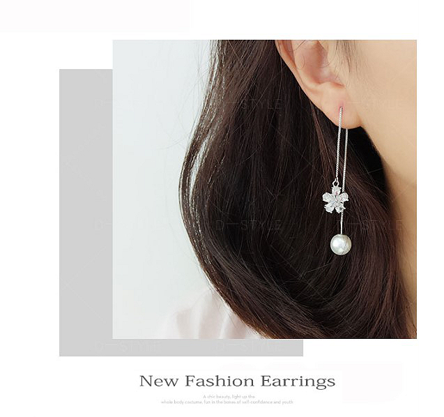 ピアス レディース ホワイトパール アメリカンピアス スワロフスキー