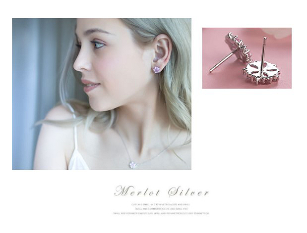 ピアス レディース フラワー 花 スワロフスキー ピンク