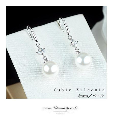 パールピアス レディース フックピアス シルバー925 SILVER