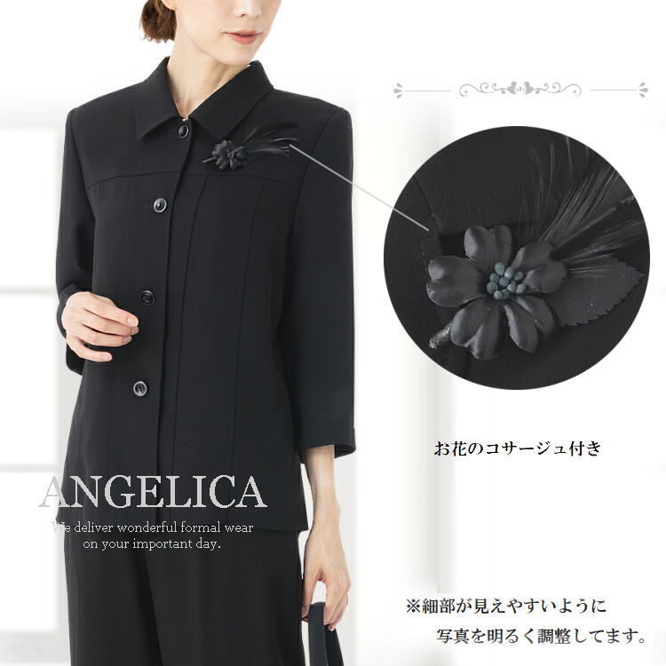 日本製 大人の女性のための 夏用 ブラックフォーマル ジャケット