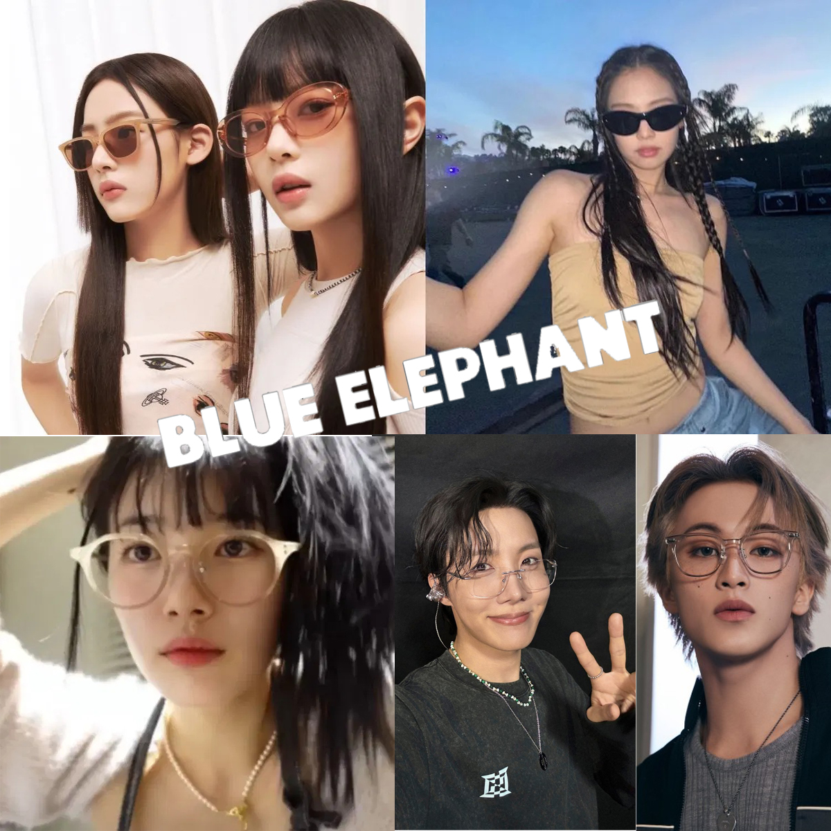 韓国【BLUE ELEPHANT】サングラス　新品　黒 BLUE ELEPHANT サングラス 韓国購入品 - メルカリ