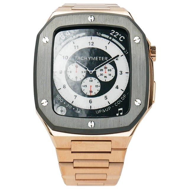 Apple watch ケース series 4 5 6 SE 7 シリーズ アップルウォッチ バンド ステンレス 45mm 44mm 40mm Applewatch おしゃれ 高級 ブランド｜angelique-girlish｜04