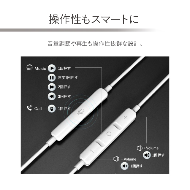 イヤホン 有線 インナーイヤー型 ヘッドホン イヤフォン マイク付きイヤホン スピーカー テレワーク android スマホ 携帯電話 マイク | BOLERE | 09