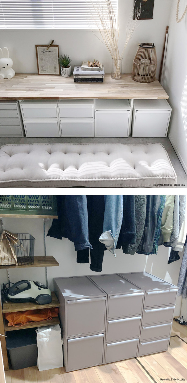 S×4個セット クローゼットシステム クローゼット 収納 収納ケース