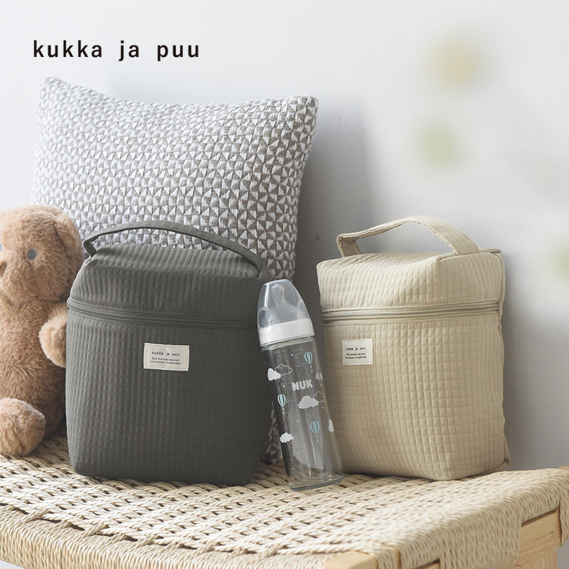 kukka ja puu たっぷり収納できる 哺乳瓶ポーチ 哺乳瓶ケース 保冷保温／クッカヤプー