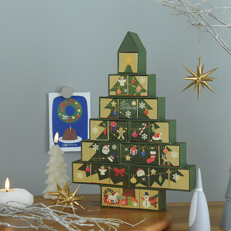 クリスマスツリー 卓上 北欧 アドベント おかし クリスマス ペーパー