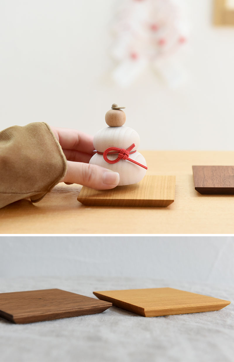 小さな木の鏡餅に使える 台座 お正月 : アンジェ インテリア雑貨