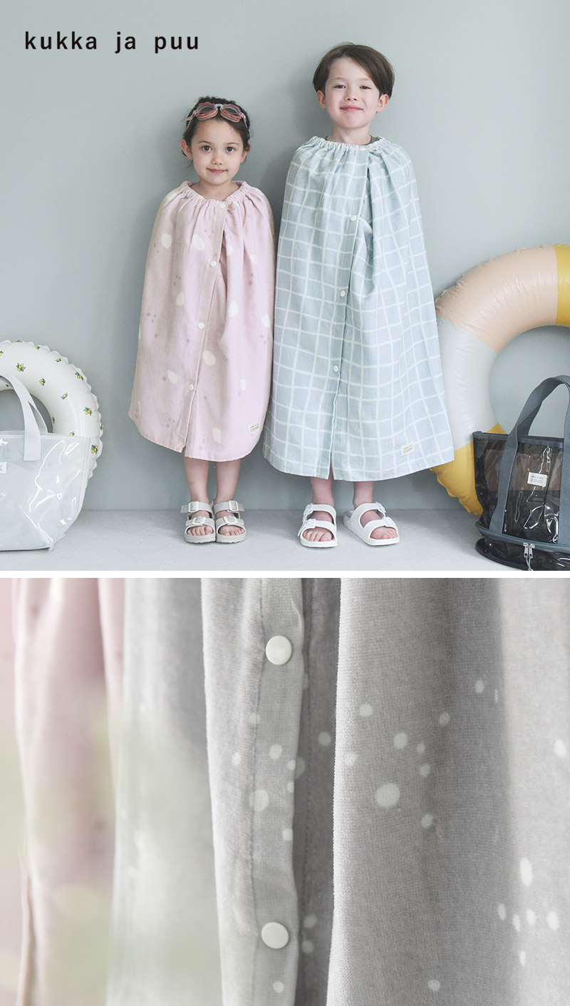 kukka ja puu ラップタオル プールタオル オリジナル柄 綿 コットン 100％ 60cm 80cm／クッカヤプー