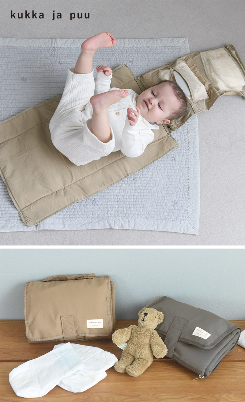kukka ja puu どこでもさっとおむつ替え おむつポーチ マット付き／クッカヤプー