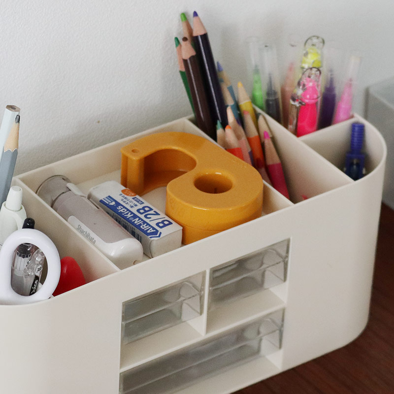 入園入学クーポン】散らかる文具をひとまとめに ペンスタンド 引き出し