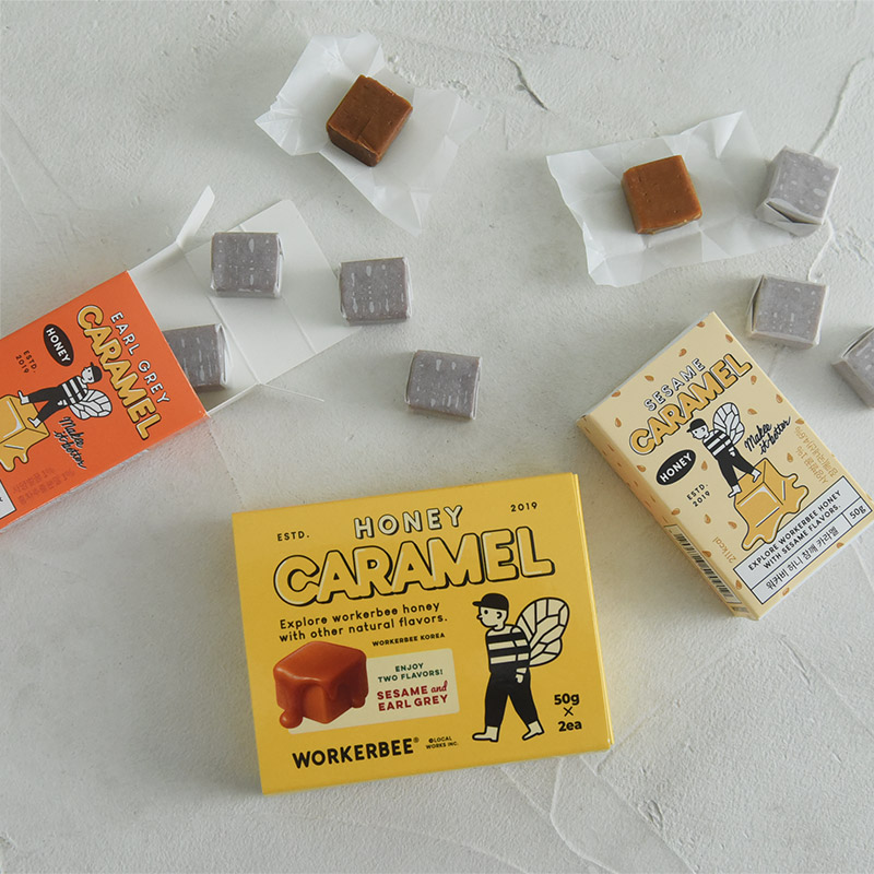 WORKERBEE はちみつキャラメルセット（アールグレイ・ごま