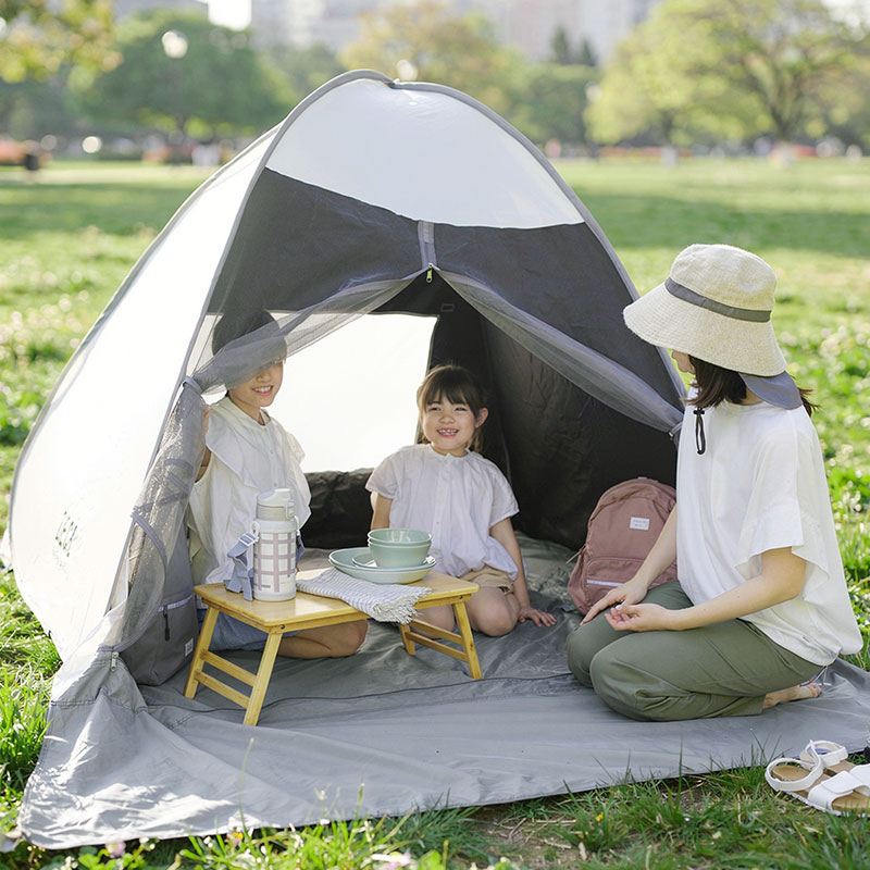 放射冷却素材 夏の強い日差しをしっかり遮る ポップアップテント（反射
