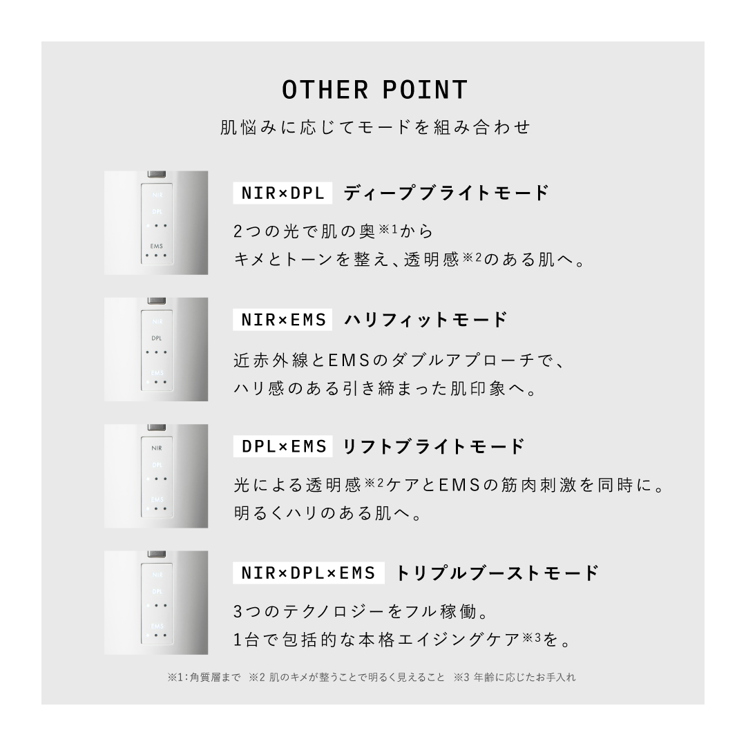 アンドクレアージュ フォトスキンデバイス 光美顔器 美顔器 EMS DPL NIR 家庭用 医師監修 ハリ 引き締め うるおい 透明感 スキンケア 女性用 | アンファー | 14