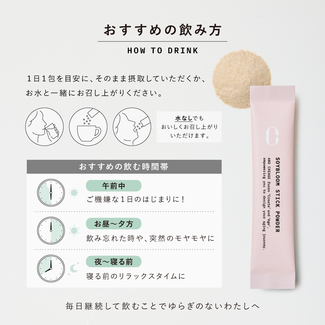 アンドクレアージュ ソイブルームスティックパウダー 30包 サプリメント サプリ 大豆イソフラボン バラプラセンタ GABA ラクトビオン酸 シトラスローズ | アンファー | 08
