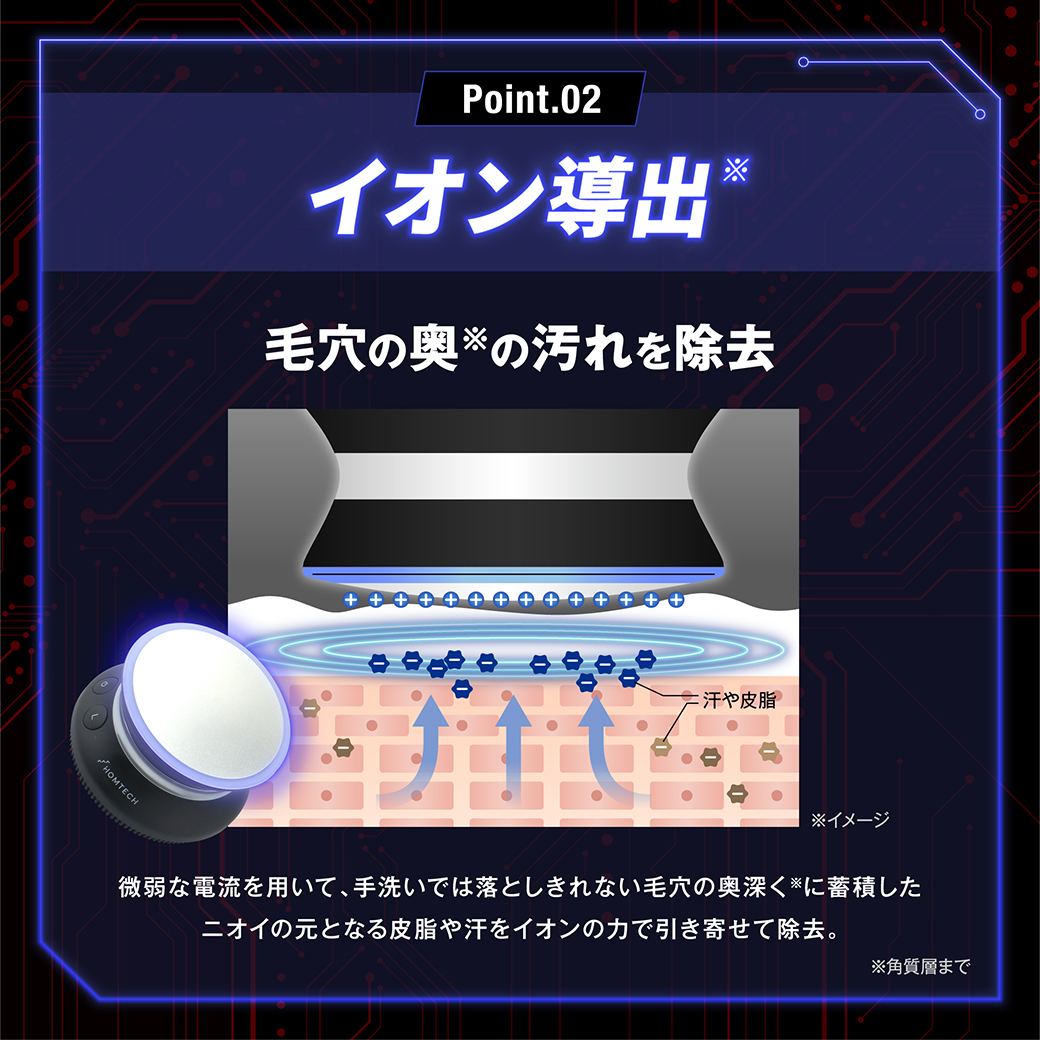 オムテック　ライジングアップ ディープクレンジング デバイス　アンファー デリケートゾーン  ニオイケア 音波振動 イオン導出 イオン導入 温感機能 | スカルプD | 09