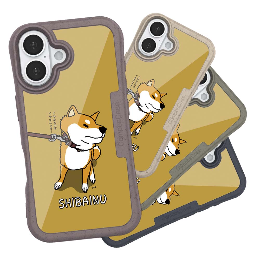 犬 コンポスケース デザインシート iPhone16e iPhone16 Pro iPhone15 Pro Max Plus iPhone14 Pro Max iPhone13 SE3 イヤイヤ柴犬_赤柴(wakat) | コンポスケース | 04