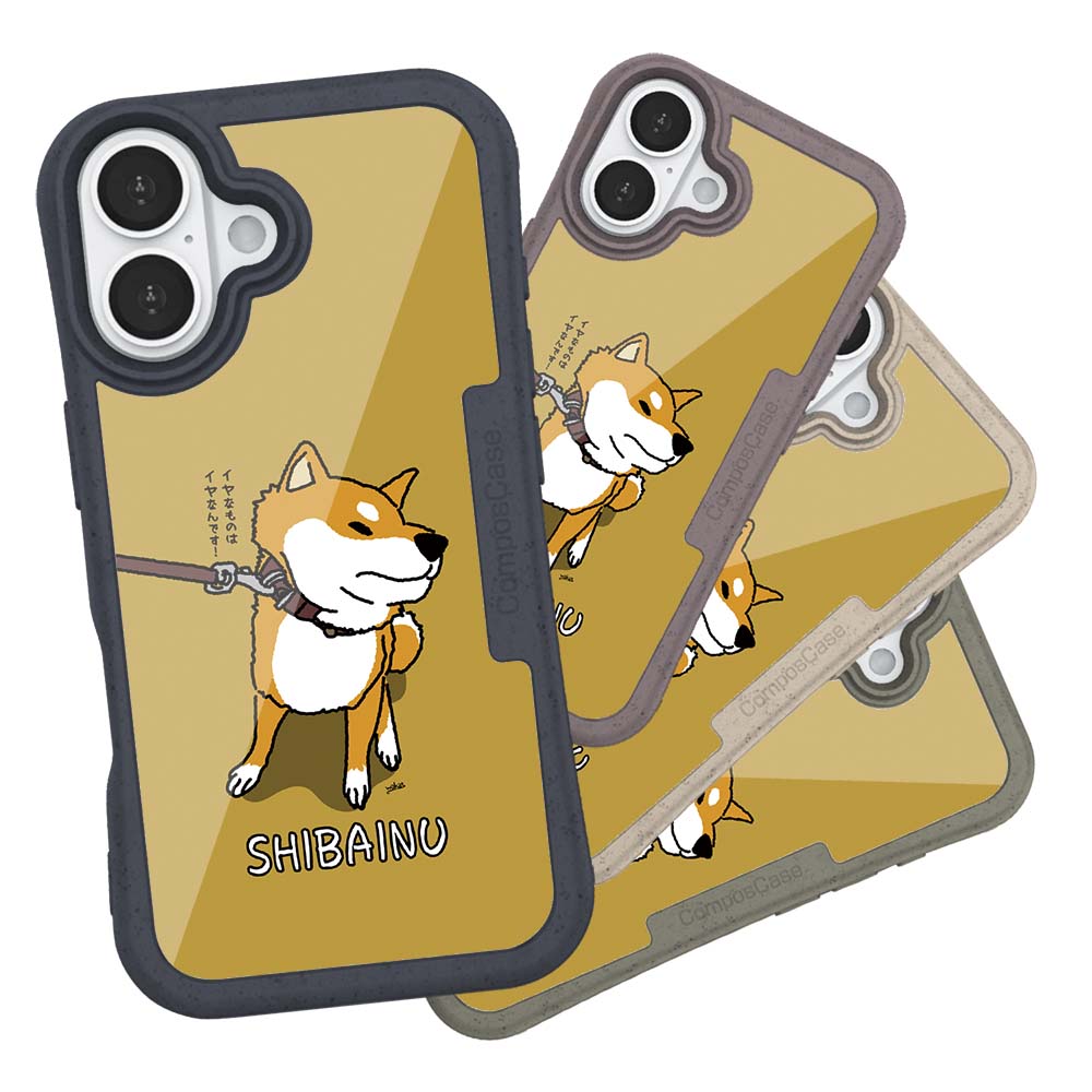 犬 コンポスケース デザインシート iPhone16e iPhone16 Pro iPhone15 Pro Max Plus iPhone14 Pro Max iPhone13 SE3 イヤイヤ柴犬_赤柴(wakat) | コンポスケース | 03
