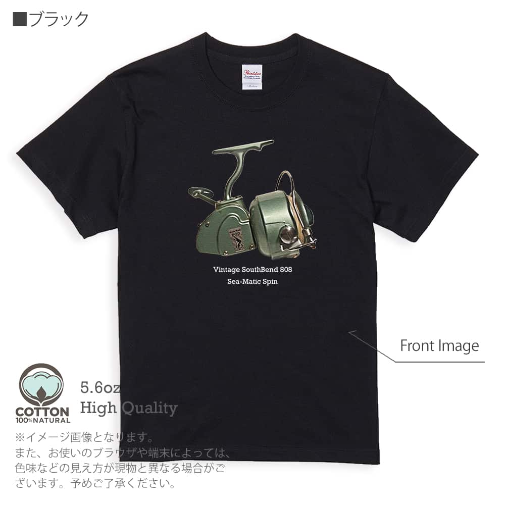 釣り Tシャツ 半袖 ビンテージリール 5.6oz 綿100% メンズ レディース