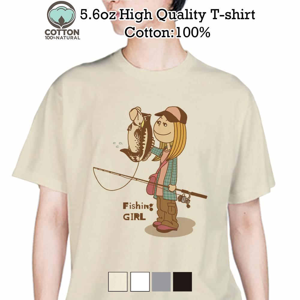 釣り Tシャツ 半袖 釣りガール イラスト ブラックバス 5 6oz 綿100 メンズ レディース 洗濯 白 黒 灰色 肌色 春 夏 秋 冬 オシャレ 釣り 魚 ルアー Met Angler S Case アングラーズケース 通販 Yahoo ショッピング