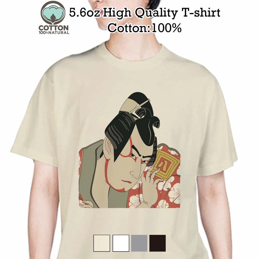 Tシャツ 半袖 浮世絵 歌舞伎役者 5 6oz 綿100 メンズ レディース 洗濯 大きいサイズ 白 黒 灰色 肌色 春 夏 秋 冬 歌舞伎 和風 和柄 Met Angler S Case アングラーズケース 通販 Yahoo ショッピング