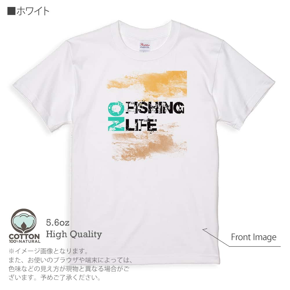 釣り Tシャツ 半袖 No Fishing No Life カジュアル 5.6oz 綿100% メン...