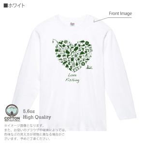 釣り Tシャツ 長袖 Love fishing  5.6oz 綿100% メンズ レディース 洗濯 ...