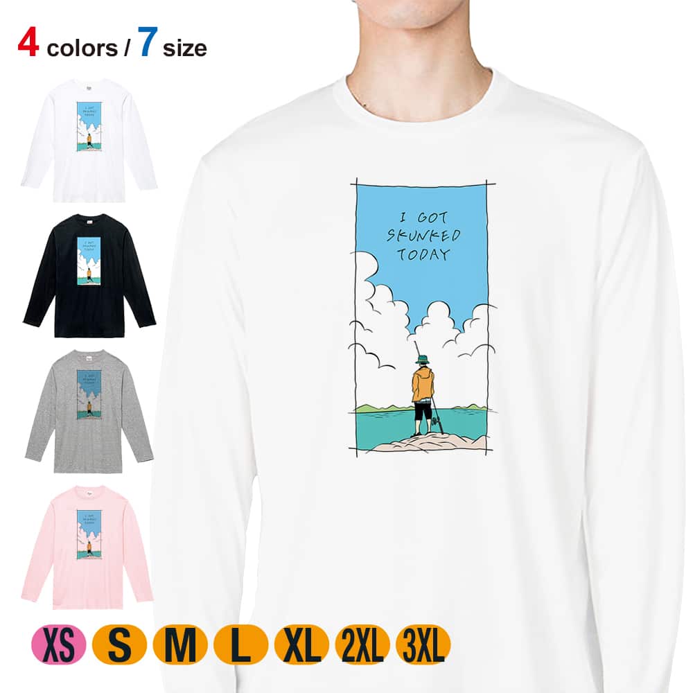 さんまのまんまXG直筆イラスト入り番組特製ロングTシャツLサイズ当選品 釣り Tシャツ 長袖 釣りざんまい 今日は何も釣れなかった メンズ