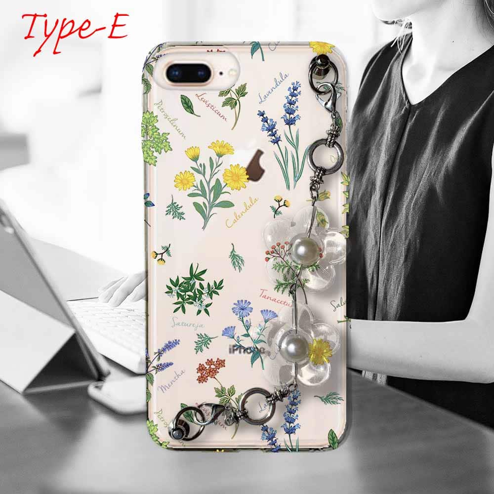 iPhone8 Plus スマホケース 5種の キーリングハンガー付き TPU
