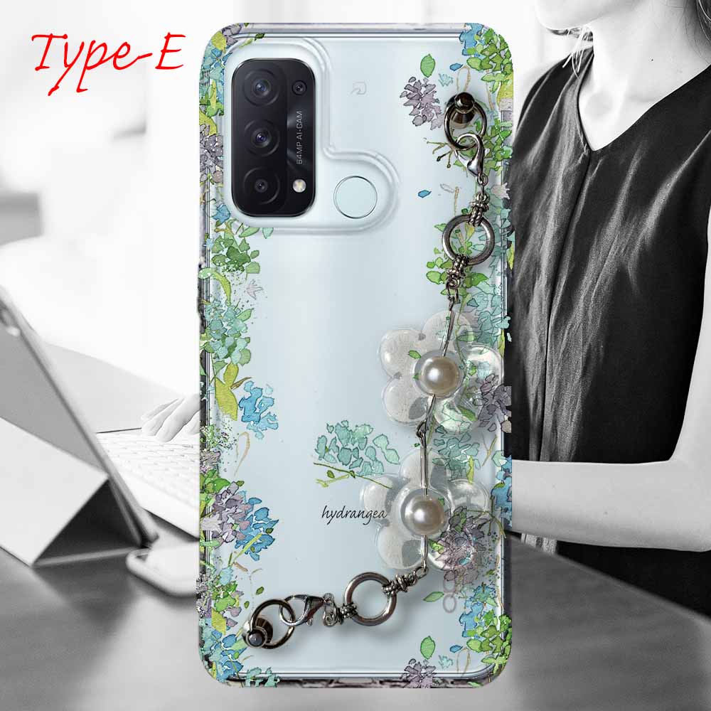 OPPO Reno5 A スマホケース キーリングハンガー付き TPU ストラップ
