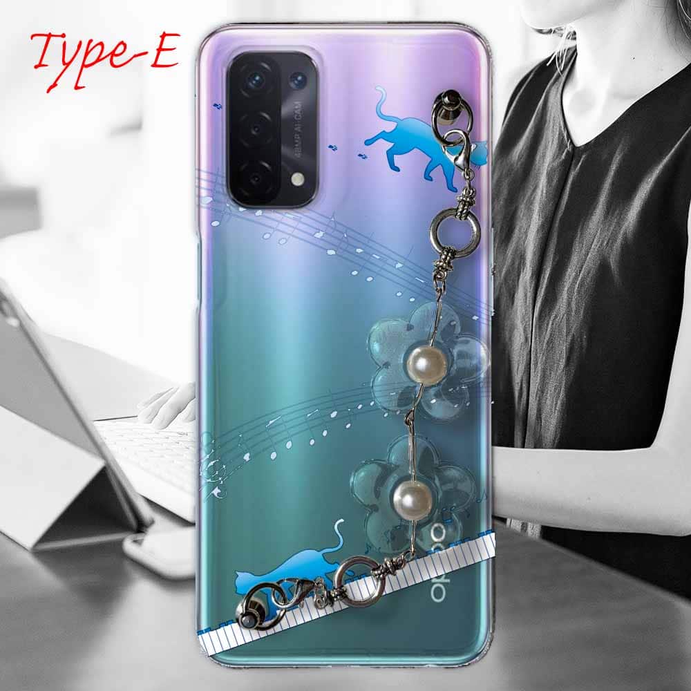 OPPO A54 5G スマホケース 5種の キーリングハンガー付き TPU