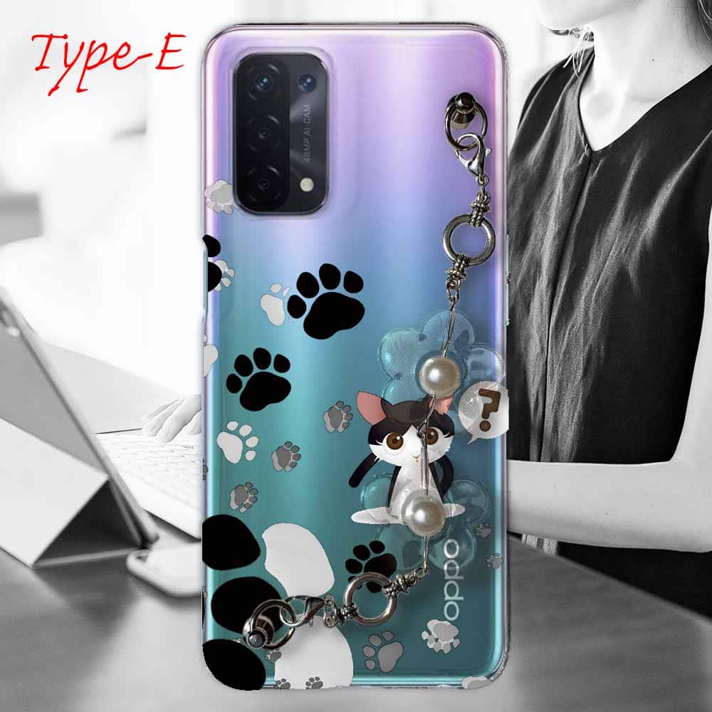 OPPO A54 5G スマホケース 5種の キーリングハンガー付き TPU