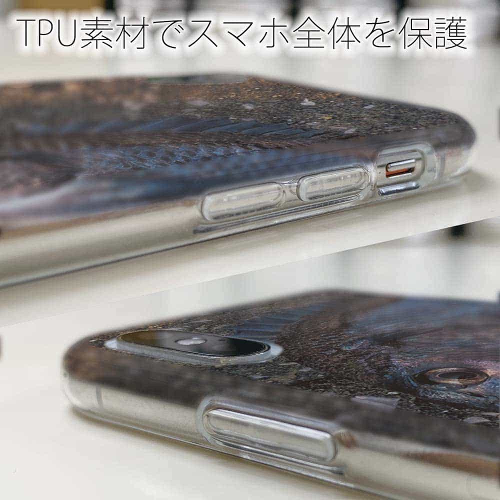 スマホケース ソフトケース TPU 荒武者クロダイ(チヌ) 魚 釣り ルアー
