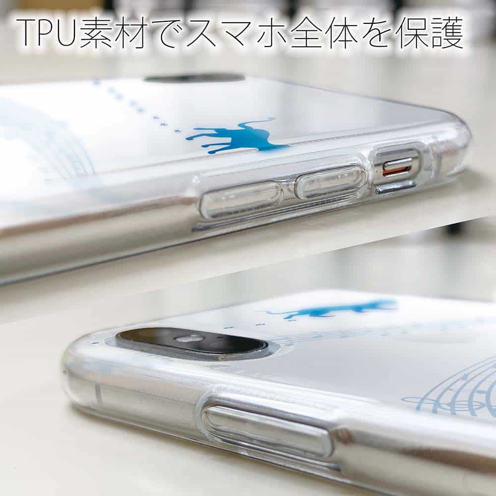 iPhone8 Plus スマホケース TPU ストラップ 透明 クリアケース 