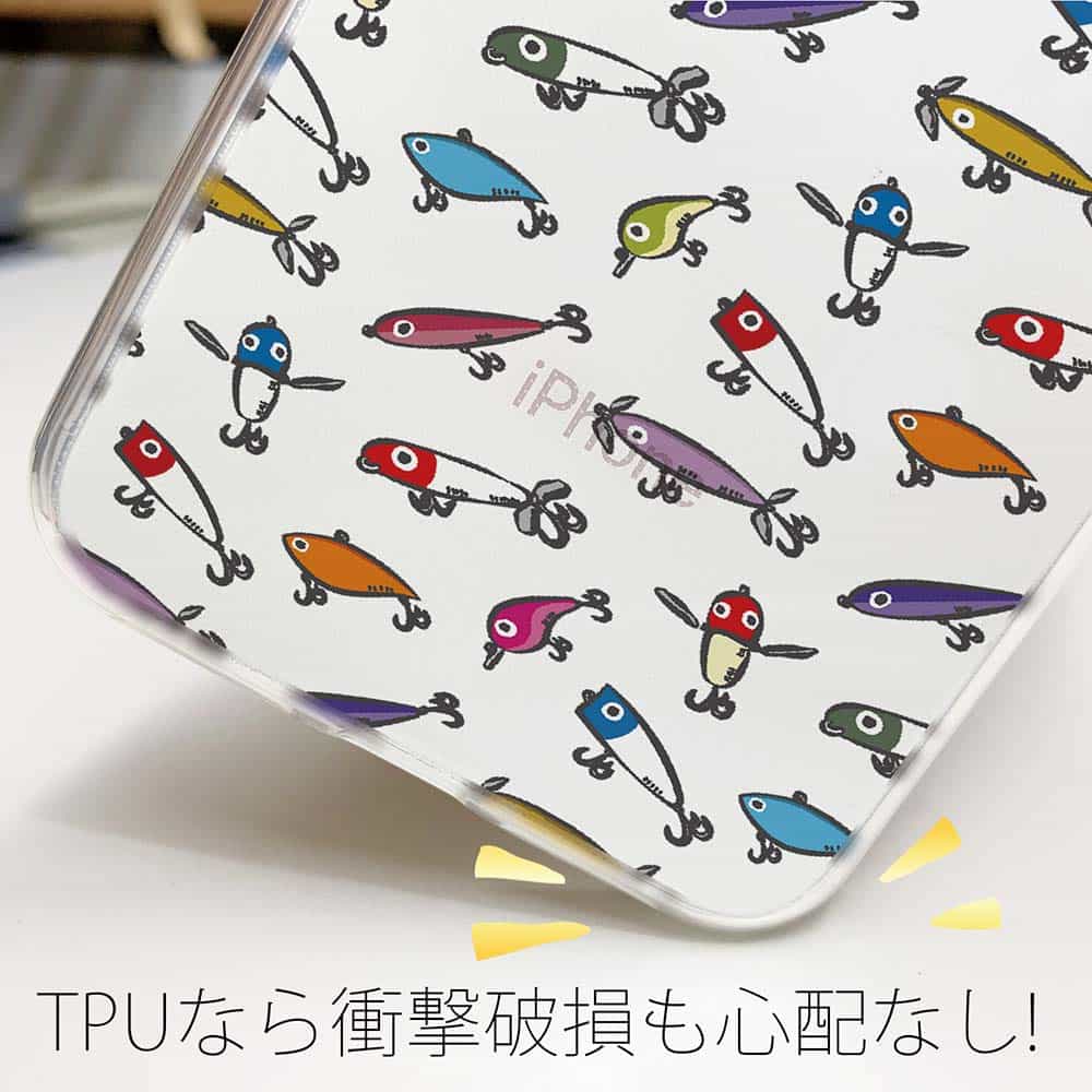スマホケース ソフトケース 釣りざんまい ルアーコレクション 魚