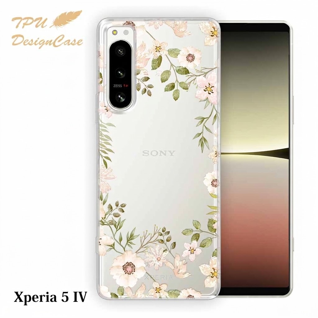 Xperia 5 IV SO-54C / SOG09 A204SO ケース ホワイトフラワー 花柄
