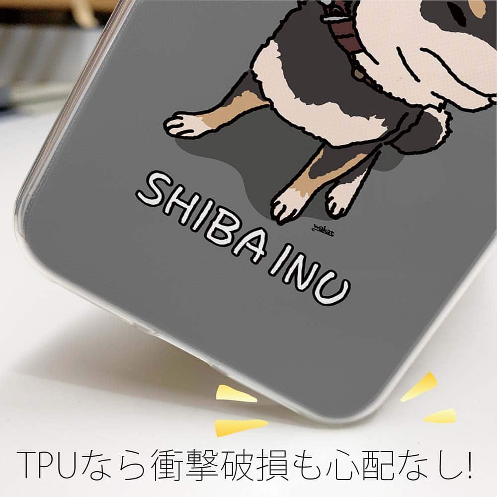 スマホケース ソフトケース TPU wakat イヤイヤ柴犬 動物 かわいい 犬