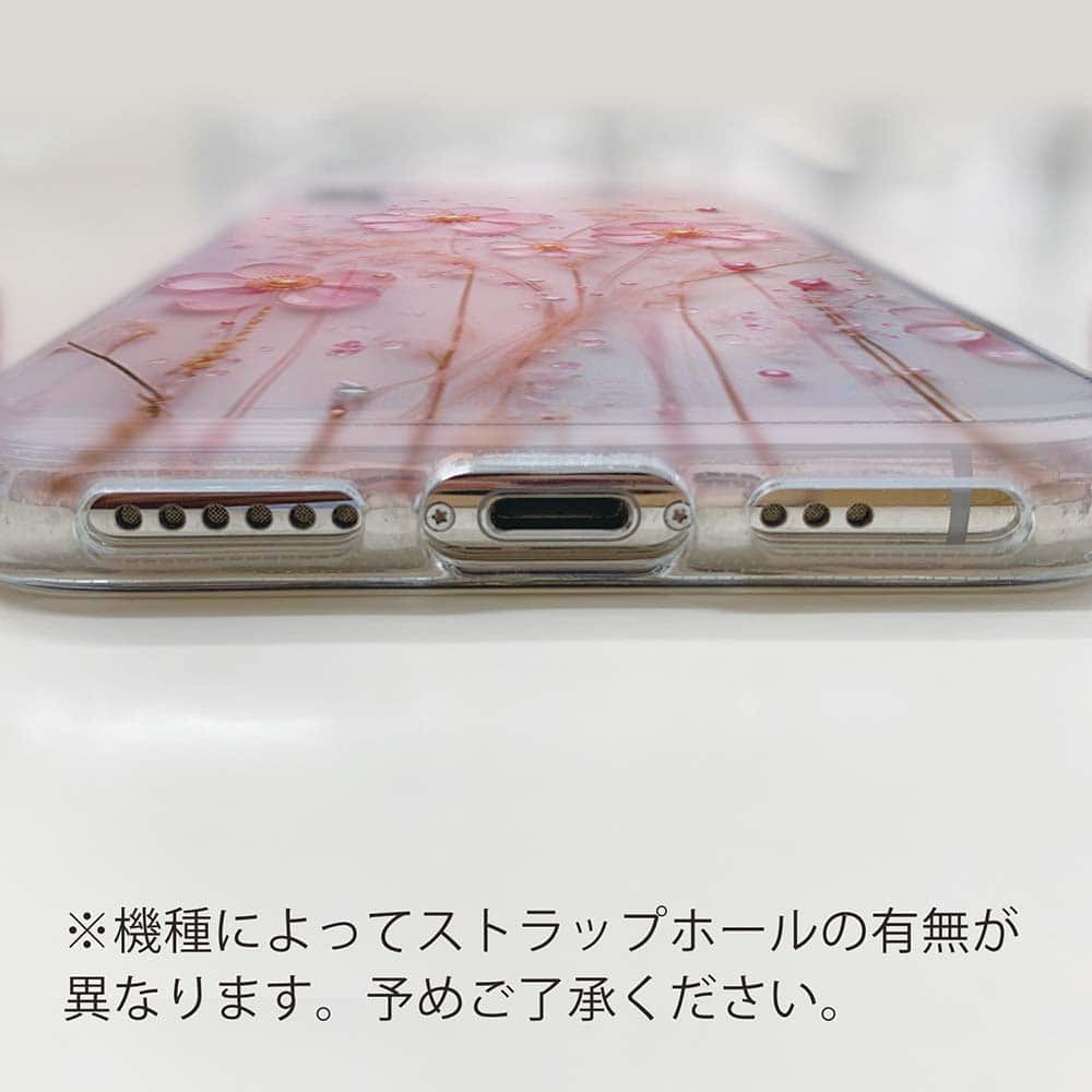 ソフトケース 花柄 スマホケース TPU プラスチックフラワー ピンク No2