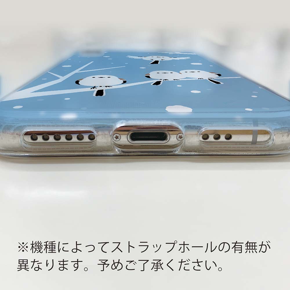 スマホケース ソフトケース TPU wakat シマエナガの集い おしゃれ 鳥