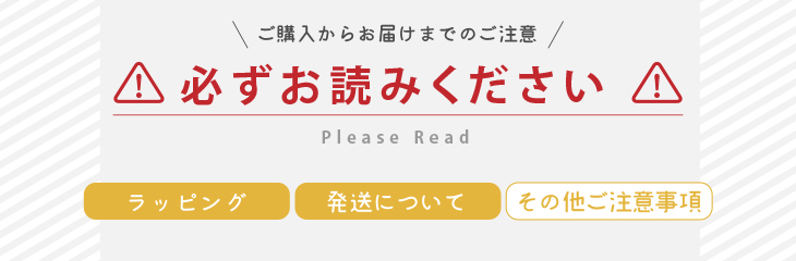 ご購入前に必ずお読みください