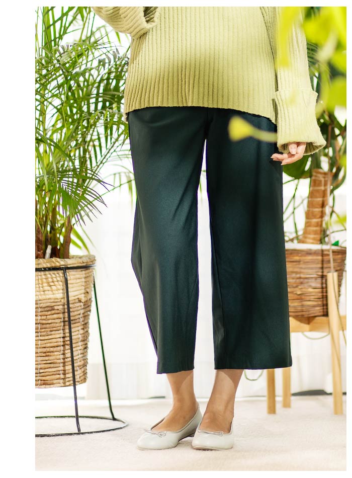 パンツ レディース フレア ボトムス ストレッチ 股上深め ハイ