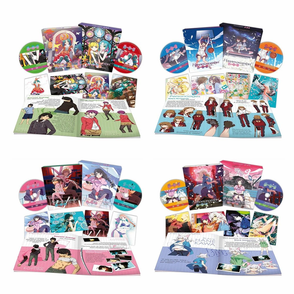 物語シリーズ DVD+Blu-Ray 全巻セット OVA 猫物語, 黒, 白, 傾物語