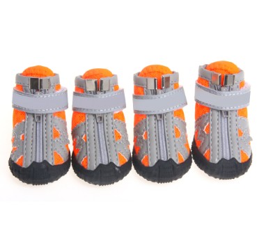 犬 靴 ドッグシューズ 靴下 犬の靴 散歩用 滑り止め 脱げない くつ ドッグブーツ ゴム底 ペット靴 肉球保護 小型犬 大型犬 |  | 03