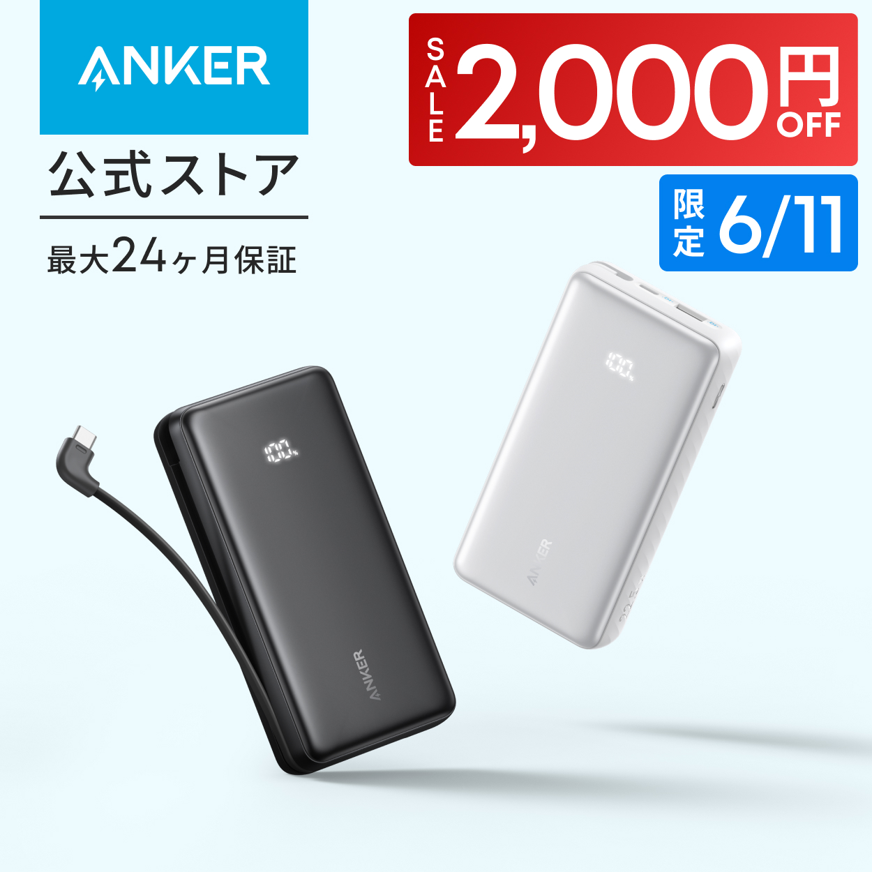 Anker（アンカー） Anker Zolo Power Bank (20000mAh, 22.5W, Built-In