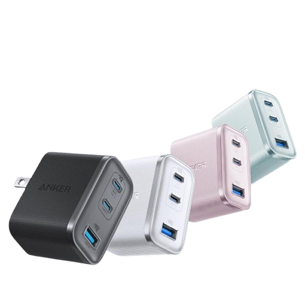 Anker Nano Charger (70W, 3 Ports) 【 PD対応 / PSE技術基準適合 / 折りたたみ式プラグ】MacBook Windows PC iPad iPhone 17 / 17 Pro / 17 Pro Max Galaxy