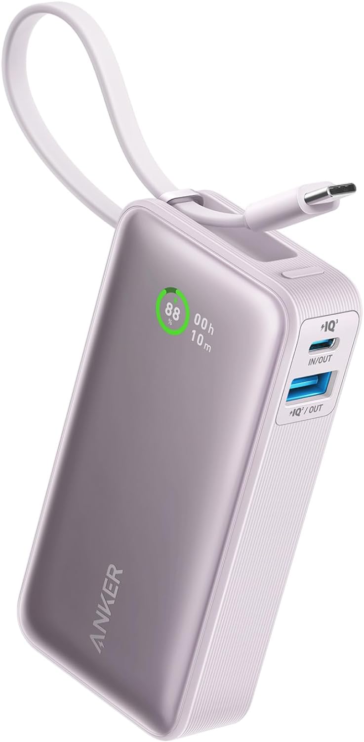 Anker Nano Power Bank (30W, Built-In USB-C Cable) (モバイル Anker Nano Power Bank (30W, Built-In USB-C Cable) (モバイル