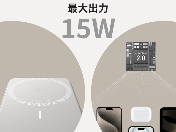 Anker MagGo Power Bank (6600mAh) Qi2対応 ワイヤレス充電 最大