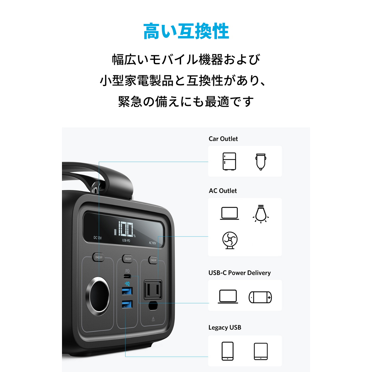 Anker PowerHouse 200 ポータブル電源 57600mAh PSE認証済キャンプ 緊急 災害時バックアップ用電源 アンカー :  a1702 : AnkerDirect - 通販 - Yahoo!ショッピング