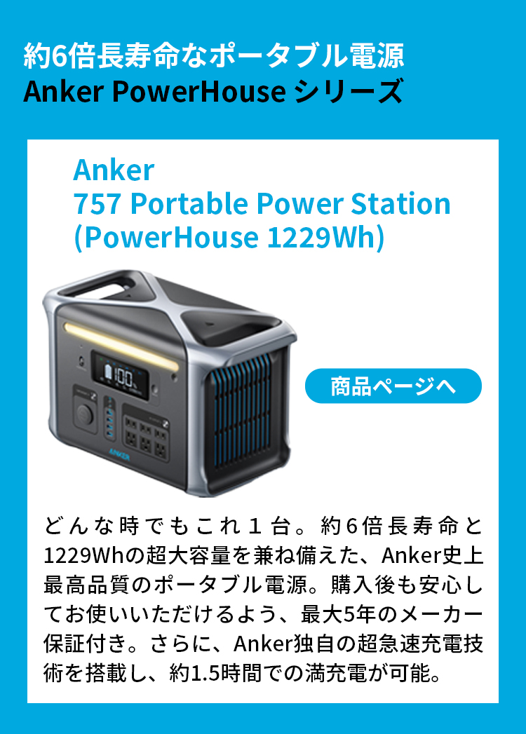 Anker 521 Portable Power Station PowerHouse 256Wh 6倍長寿命 ポータブル電源 256Wh  リン酸鉄リチウムイオン電池 / 充放電サイクル3,000回以上 アンカー : a1720 : AnkerDirect - 通販 -  Yahoo!ショッピング