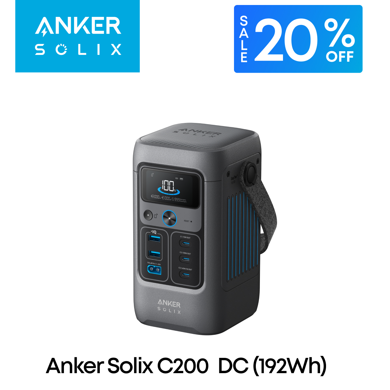 【新品未開封】Anker SOLIX C200 ポータブル電源 60000mAh Anker Solix C200 Portable Power Station | ポータブル電源の
