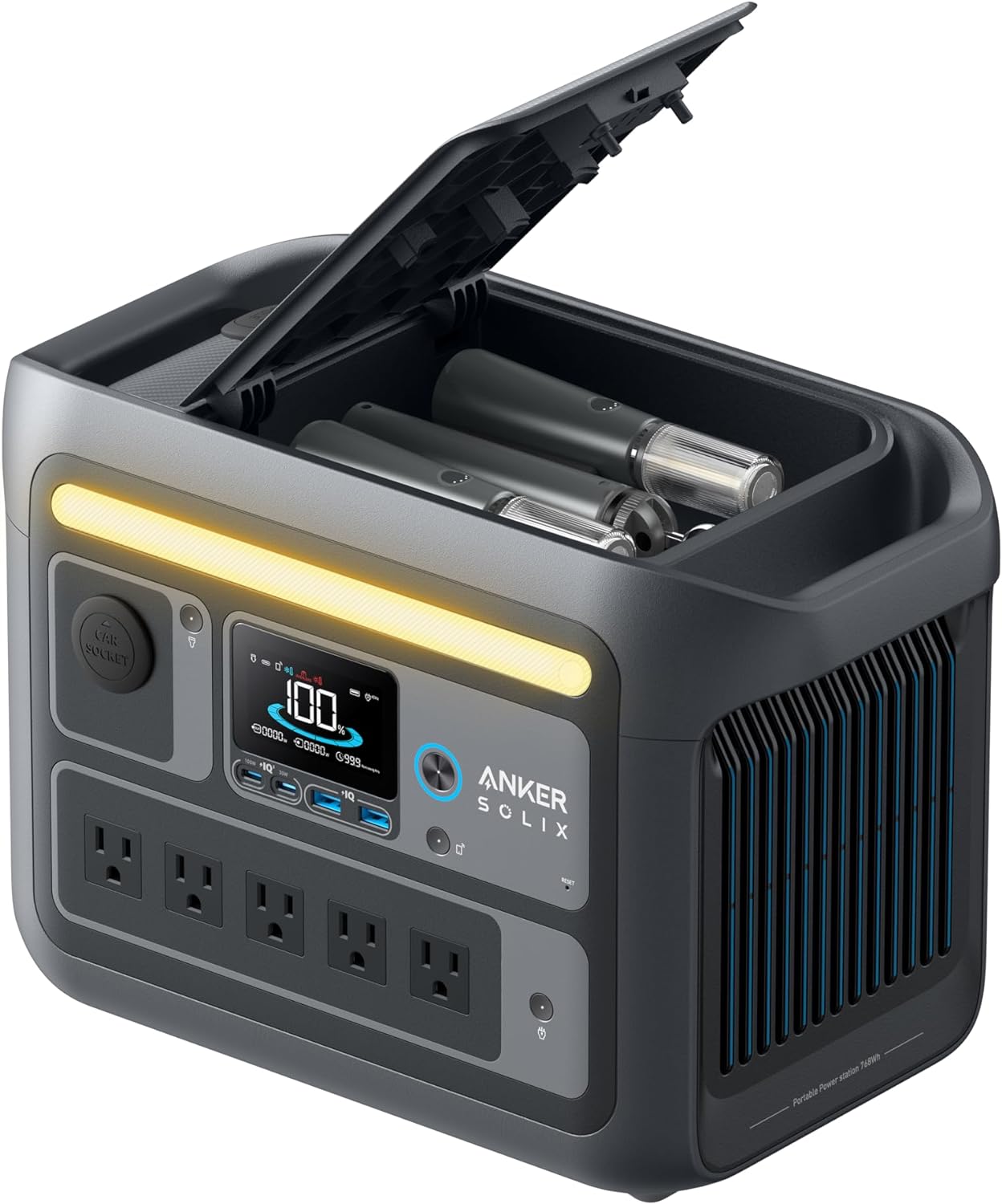 Anker Solix C800 Plus Portable Power Station ポータブル電源 768Wh 58分満充電 高出力AC(定格1200W / 瞬間最大1600W, 5ポート)｜ankerdirect｜02